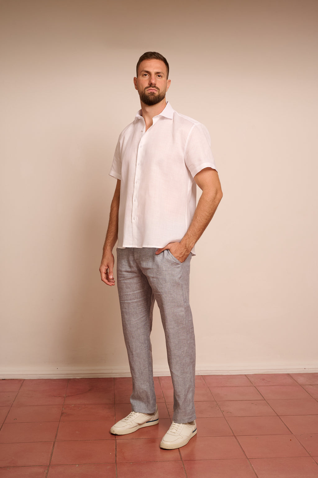 PANTALON DE LINO