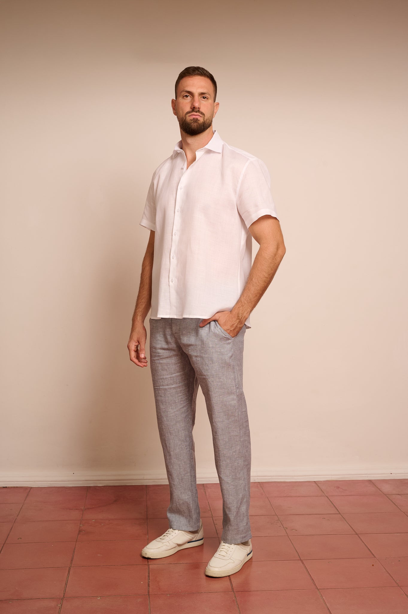 PANTALON DE LINO